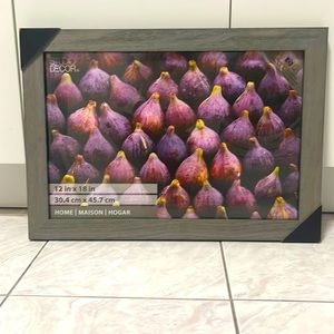 New wall frame . grey wood 12"x 18"